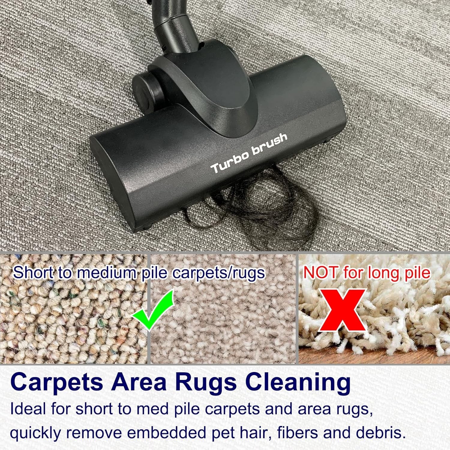 Turbo Brush Head Compatible with Miele Vacuum Cleaners Air Driven Floorhead