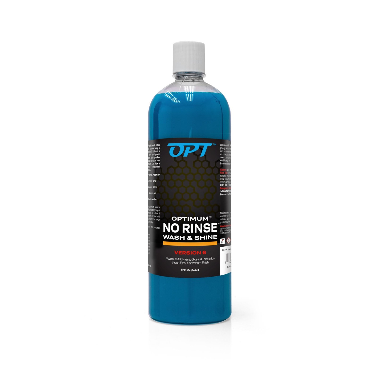Optimum No Rinse Wash and Shine Version 6 – ONR 32 Fl Oz (Pack of 1), Blue