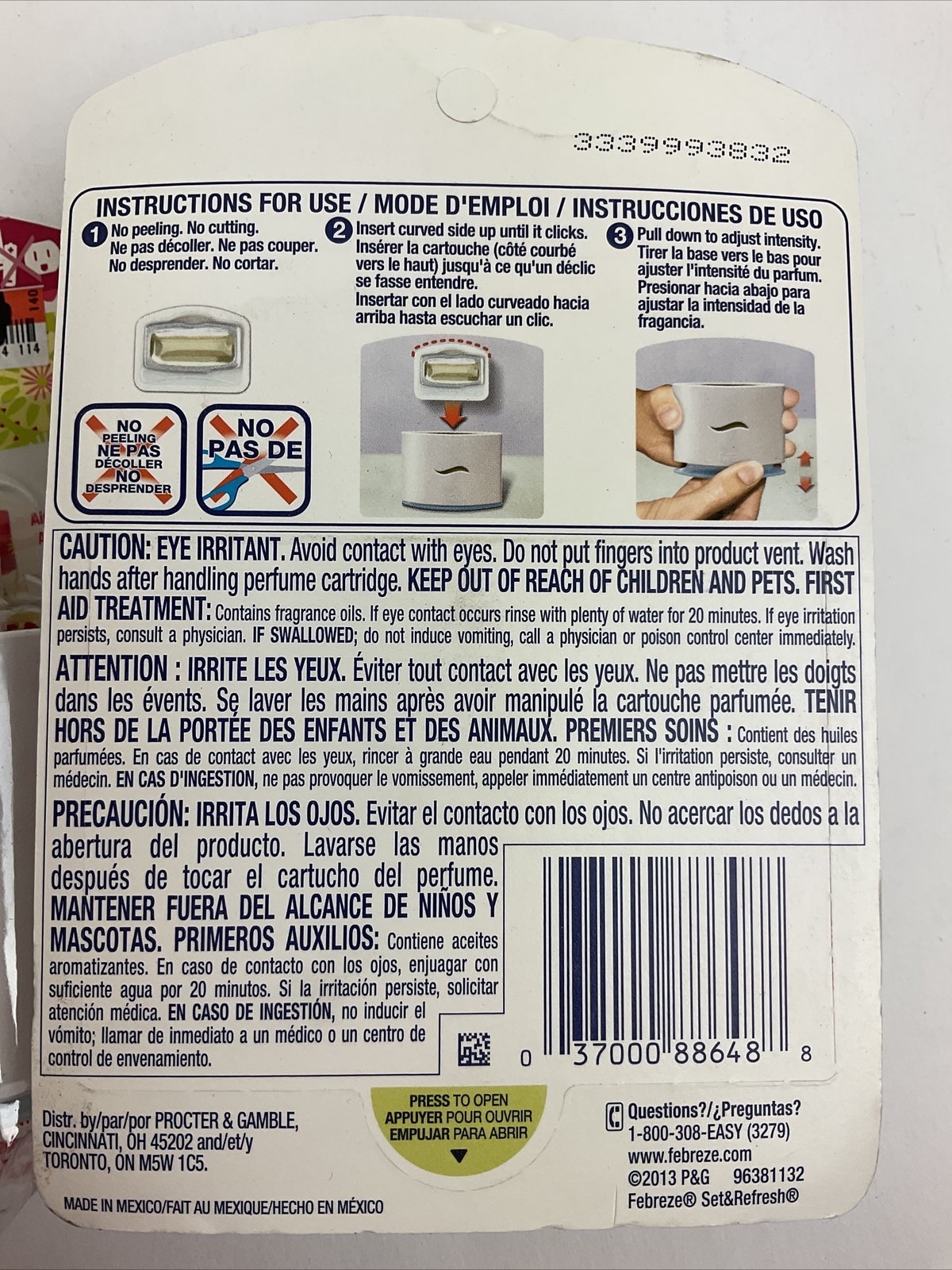 2 Pack Febreze Set And Refresh Wildflower Air Freshener 30:days