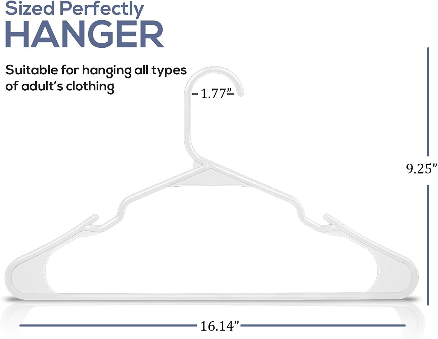 Plastic Hangers Light weight Space Saving Hangers 30 & 50 Pack Utopia Home