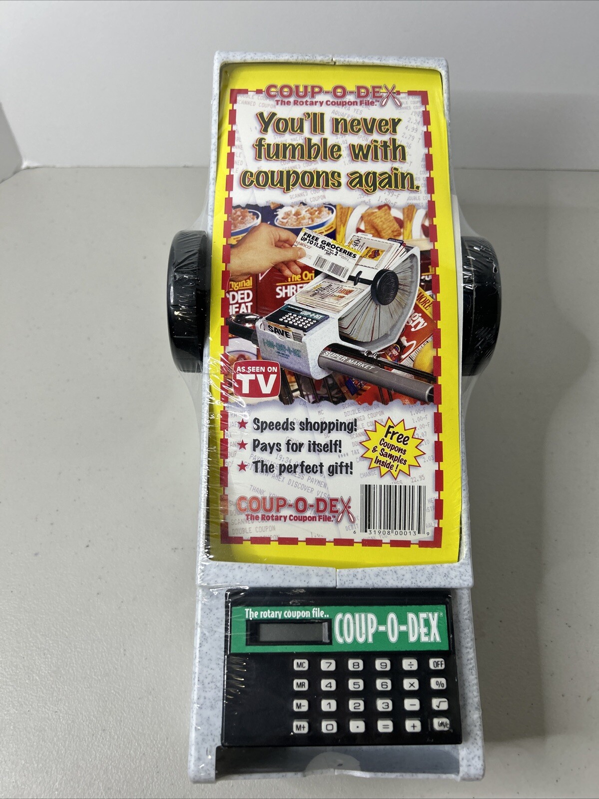 Vintage 1980s Coup-O-Dex Coupon Organizer Holder As Seen on TV Sealed Rolodex