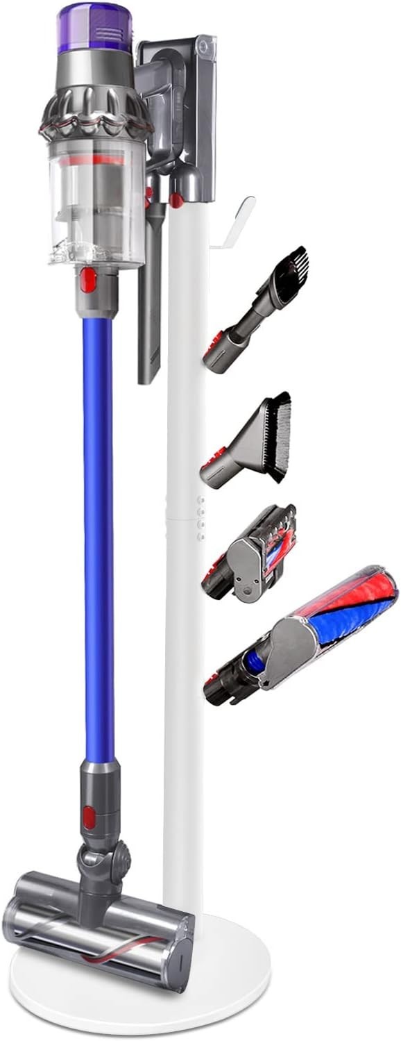 Universal Vacuum Cleaner Docking Station with 5 Hooks – Sturdy & Stylish White