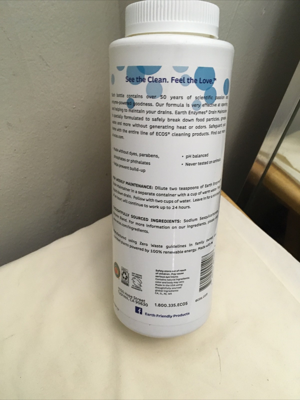 Enzyme Powered ECOS Earth Enzymes Drain Maintainer 2 LBS No Seal