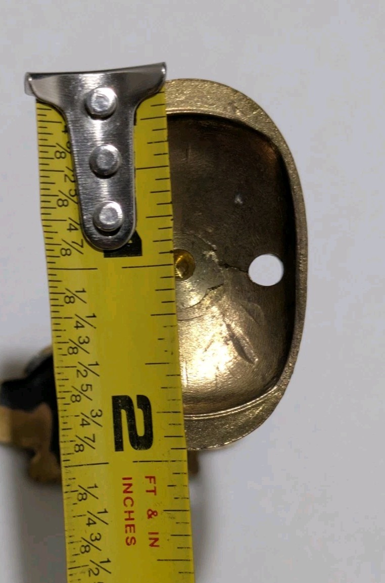 Vintage Brass Coat Hat Purse Hook Hanger Ornate Flower Design