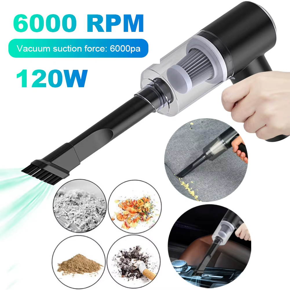 6000Pa Cordless Handheld Vacuum Cleaner 120W High Power Vacuum Cleaner Fully Aut