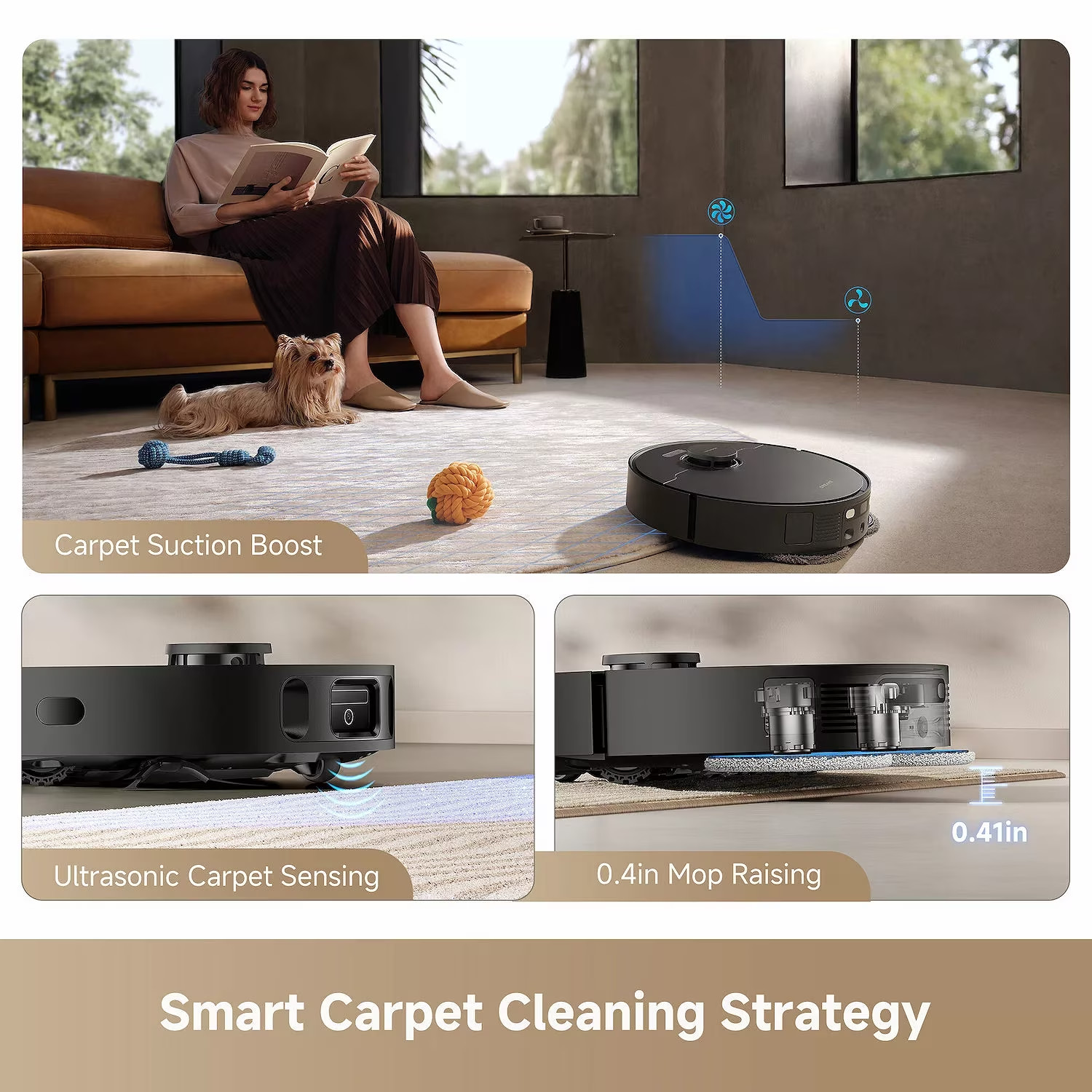 Dreame GoVac 400 Robot Vacuum & Mop Auto-Empty Self-Cleaning 13KPa Ultrasonic