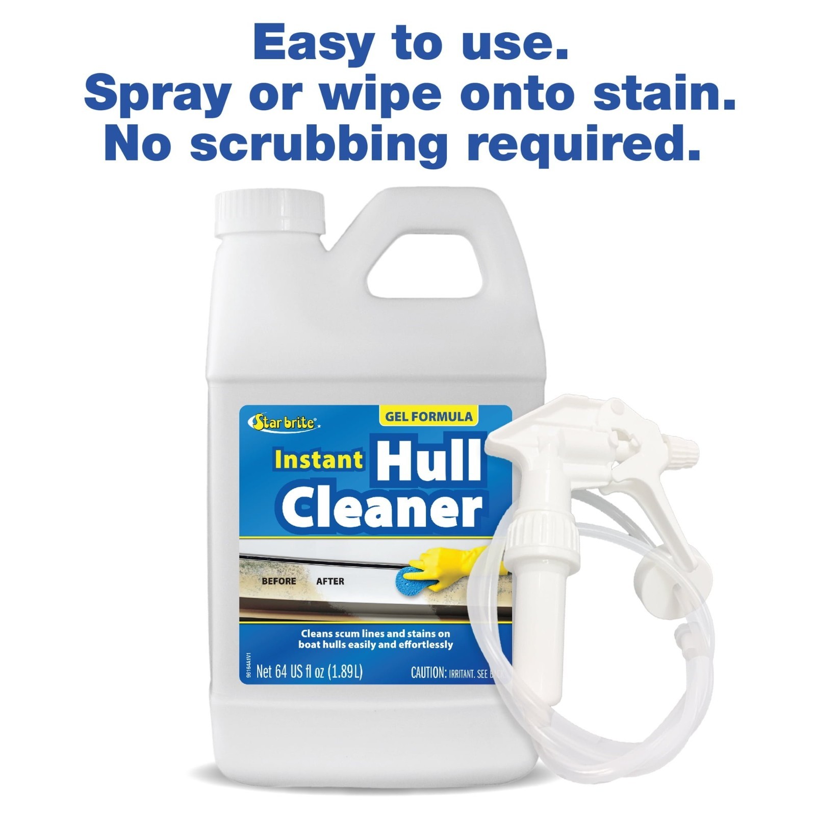 STAR BRITE Instant Hull Cleaner – Gel Spray Formula Clings to Vertical Surfaces