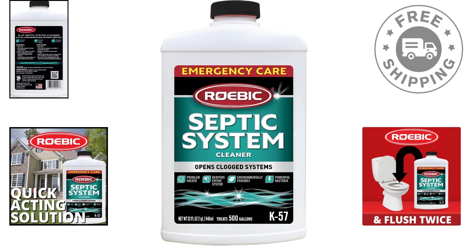 Biodegradable 32oz Cleaner – Digest Paper & Restore Your Septic System Quickly