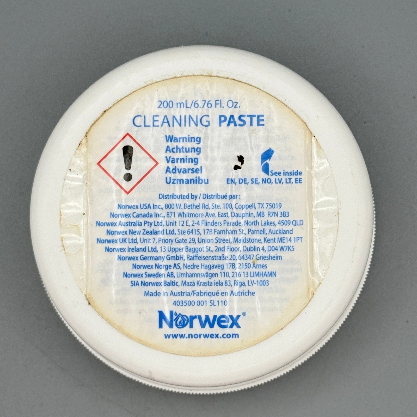 Norwex Cleaning Paste 6.76 oz 200mL Multi Surface Cleaner Polish 98% Full
