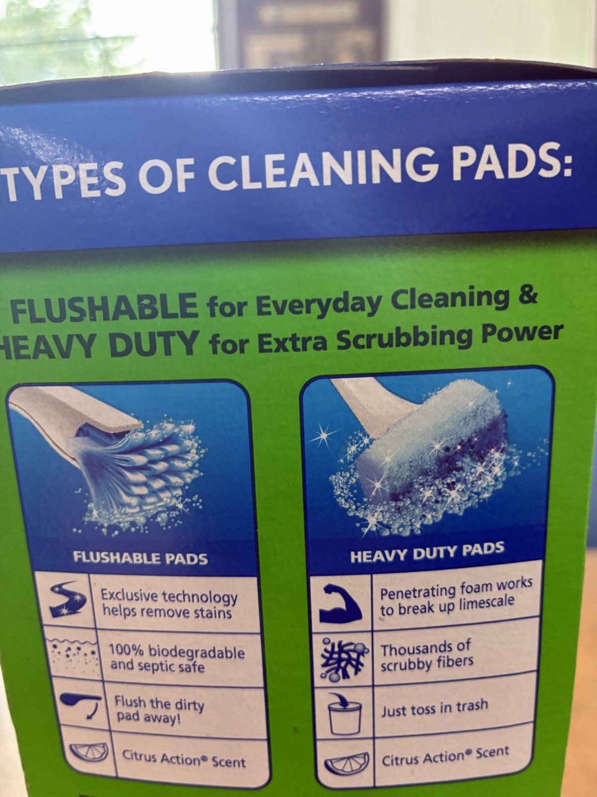 Scrubbing Bubbles Fresh Brush Starter Kit/Caddy 2 Toilet Cleaning Pads 4-in-1