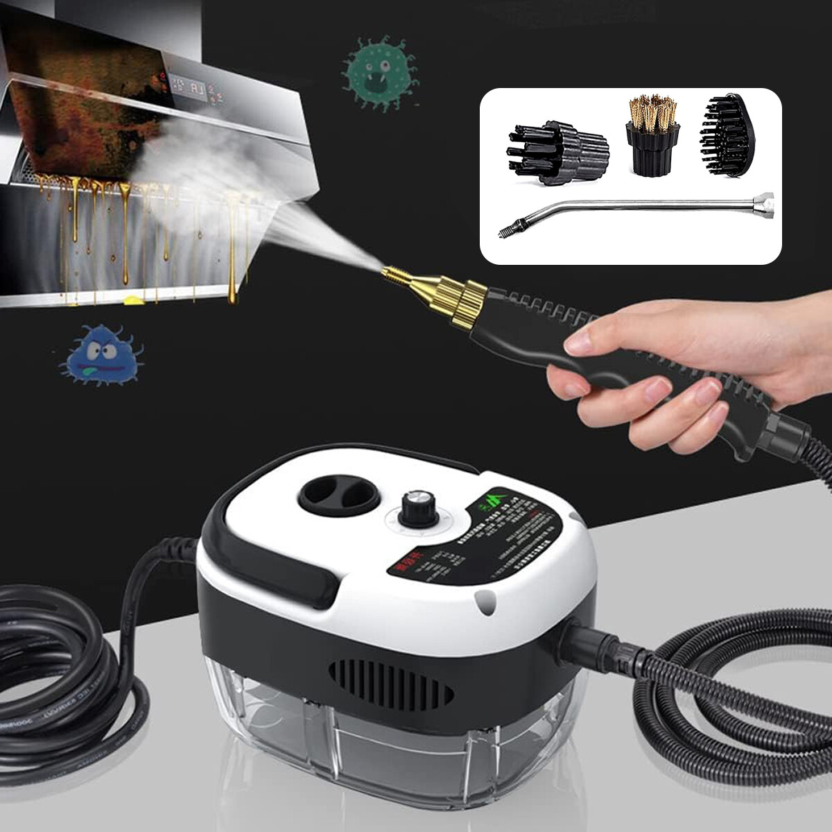 2500W Handheld Steam Cleaner Car Detailing Cleaning Machine Vehicle Auto Washer