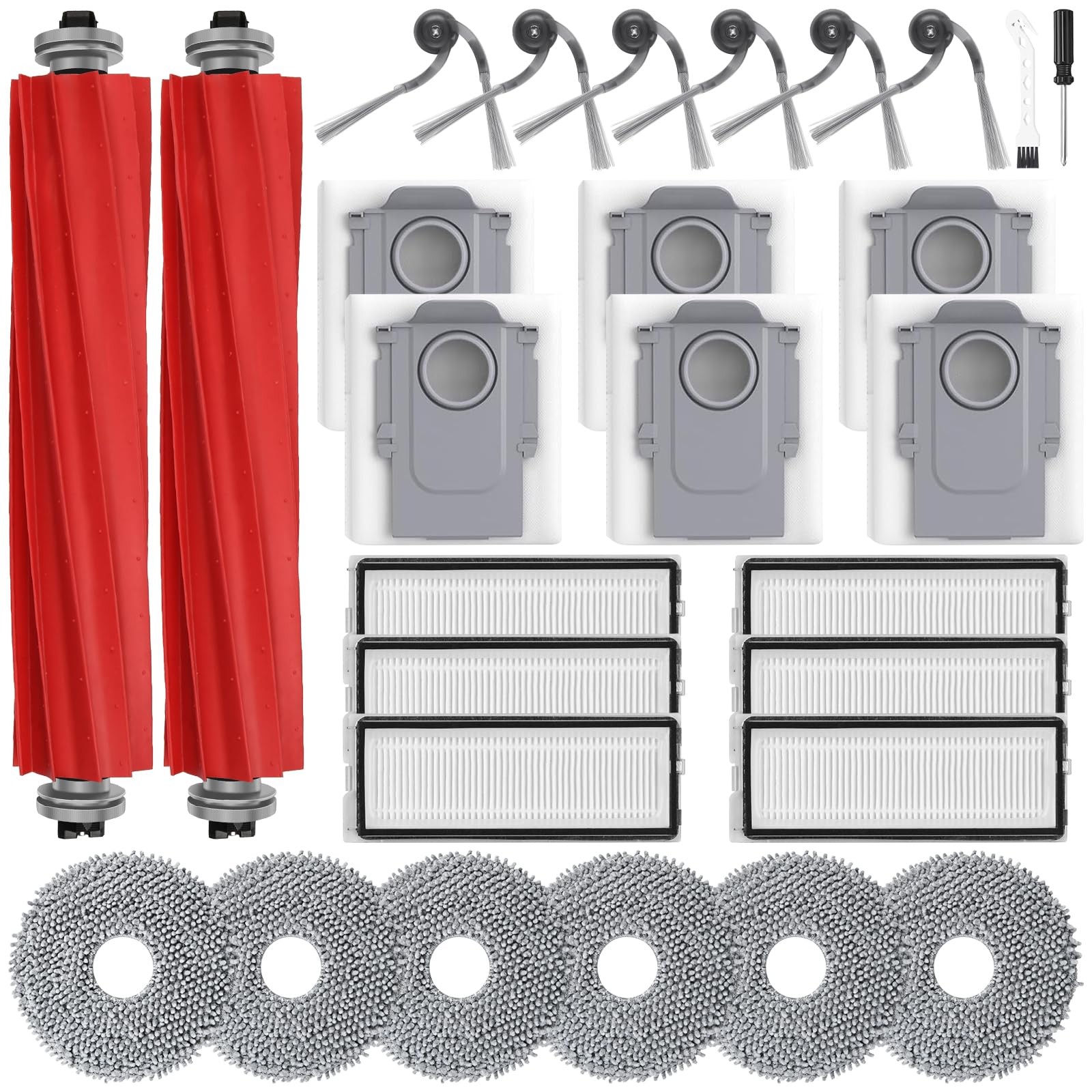 28 Pack QV 35A Replacement Parts for Roborock QV 35A / QV 35S / Qrevo S Pro R…