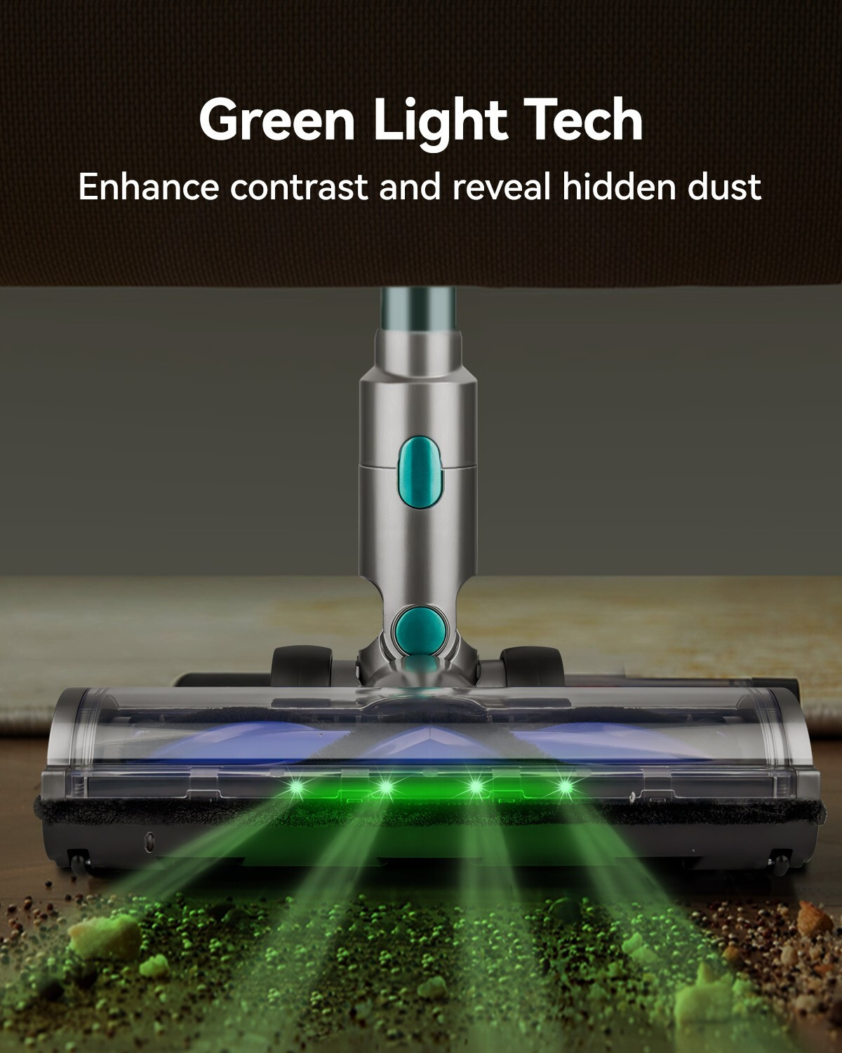 E.LUO Cordless Vacuum 400W, 60min/≥28KPa, Powerful Suction, Anti-Tangling brush