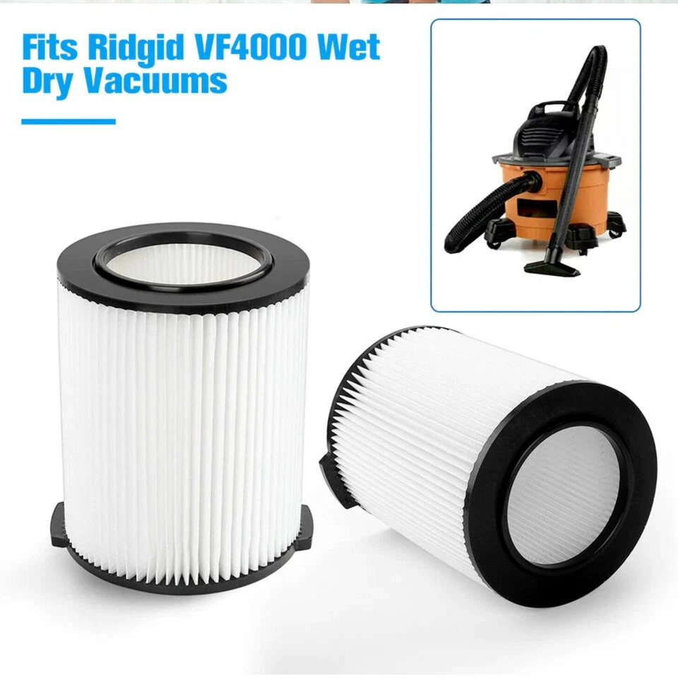 VF4000 Filter Replacement For RIDGID Shop Vac Wet/Dry Washable Vacuum Garage