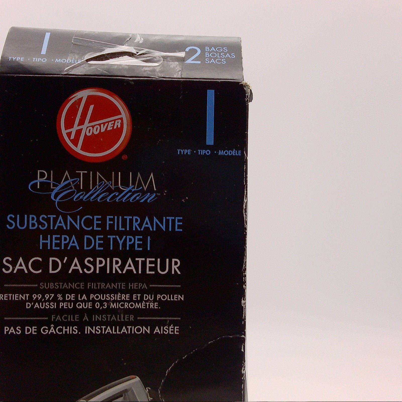 2 Pack Hoover Type I Platinum Hand Held Vacuum Cleaner Bags, 2 PK