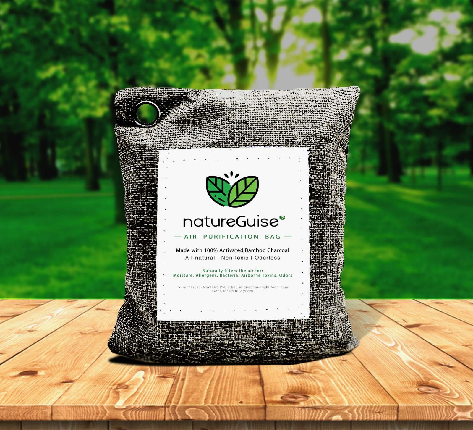 Activated Bamboo Charcoal Bag Filter / Natural Air Purifying Remedy -NatureGuise
