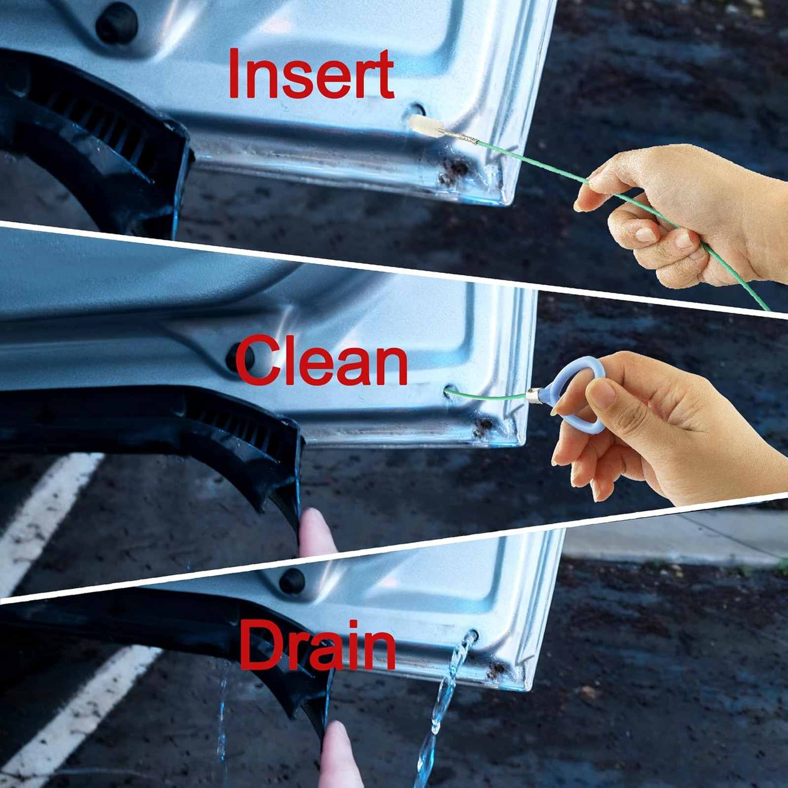 Sunroof Drain Cleaning Tool, Extra Long Flexible Pipe Cleaner, Car AC and