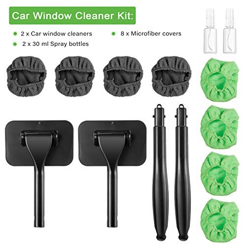 2 Pack Windshield Cleaner Car Window Cleaner Auto Window Cleaner Gray, Green