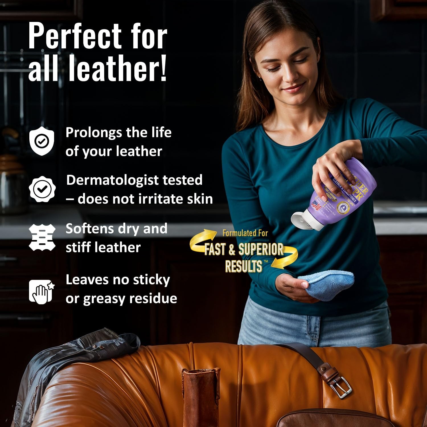 Leather CPR 2-in-1 Leather Cleaner & Conditioner, 1.19 pounds | Cleans, Restores