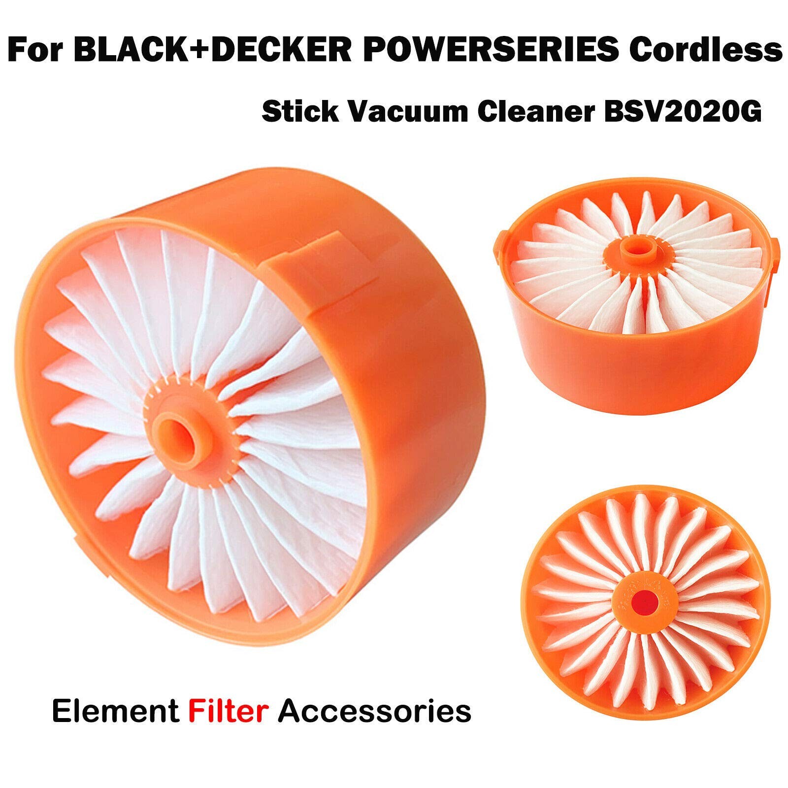 4 Pack Filter Element for Black + Decker BSV2020G Wireless Vacuum Cleaner