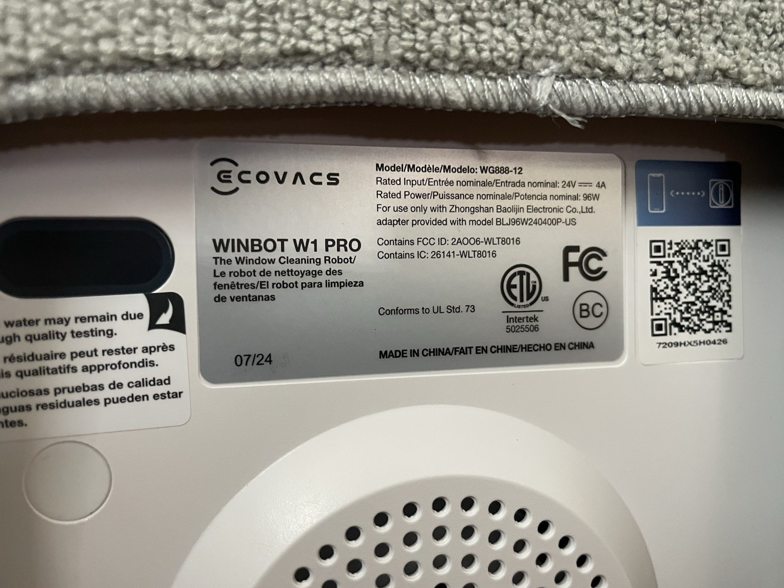 Ecovacs Winbot W1 Pro Window Cleaning Robot, App Control Free Shipping