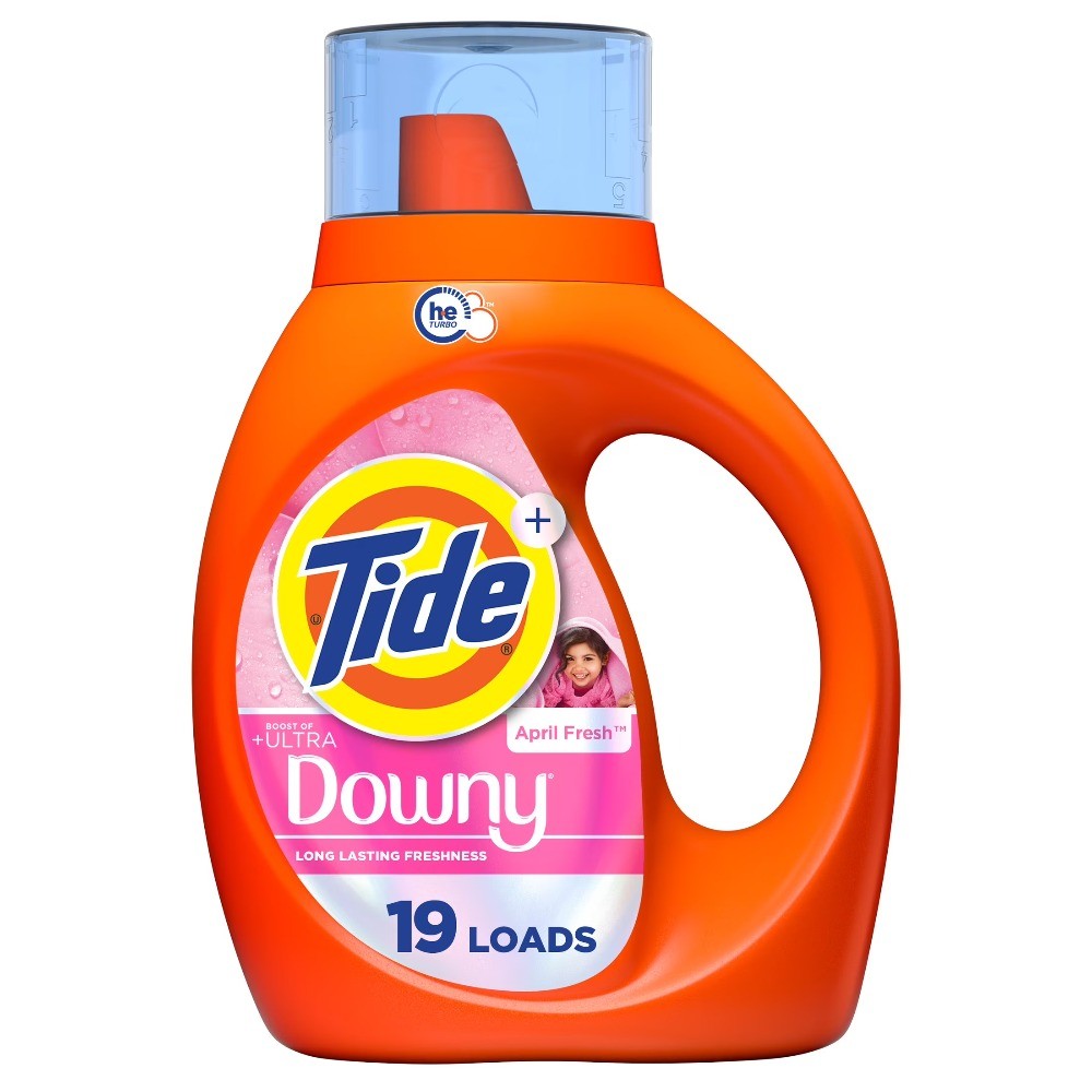 Laundry Detergent Liquid Plus a Boost of Ultra Downy, 27 fl oz, 19 Loads
