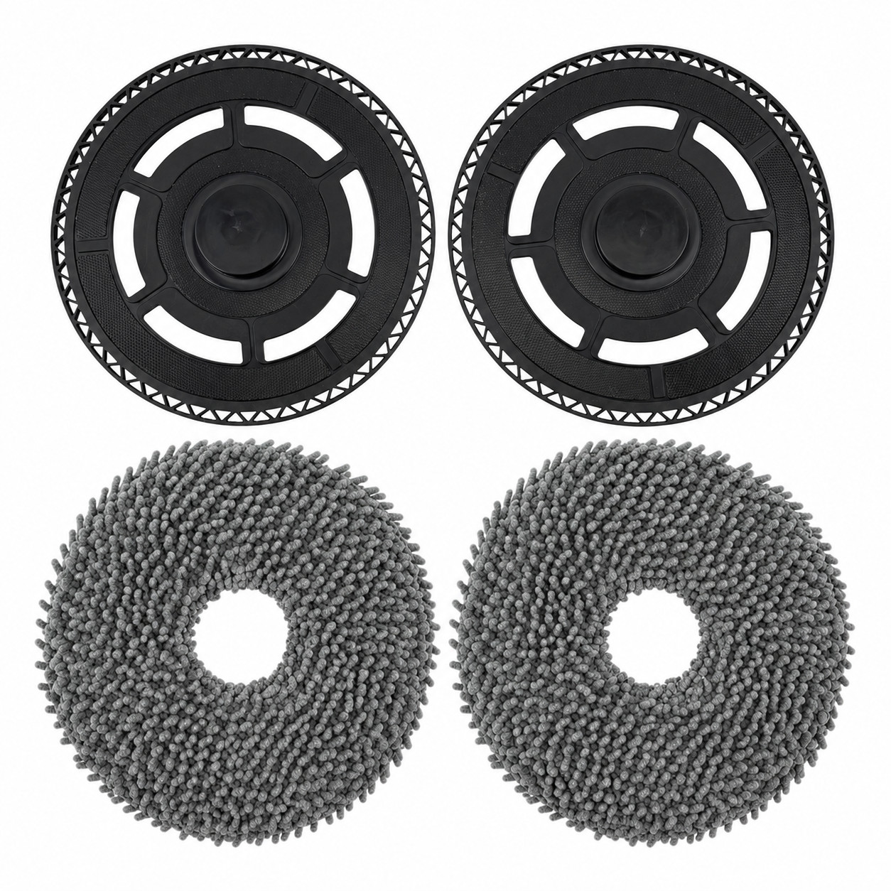 2 Pack Mop Pad Bracket + 2 Mop Pads for iRobot Roomba 405 4020 Vac Combo RCF-Y1