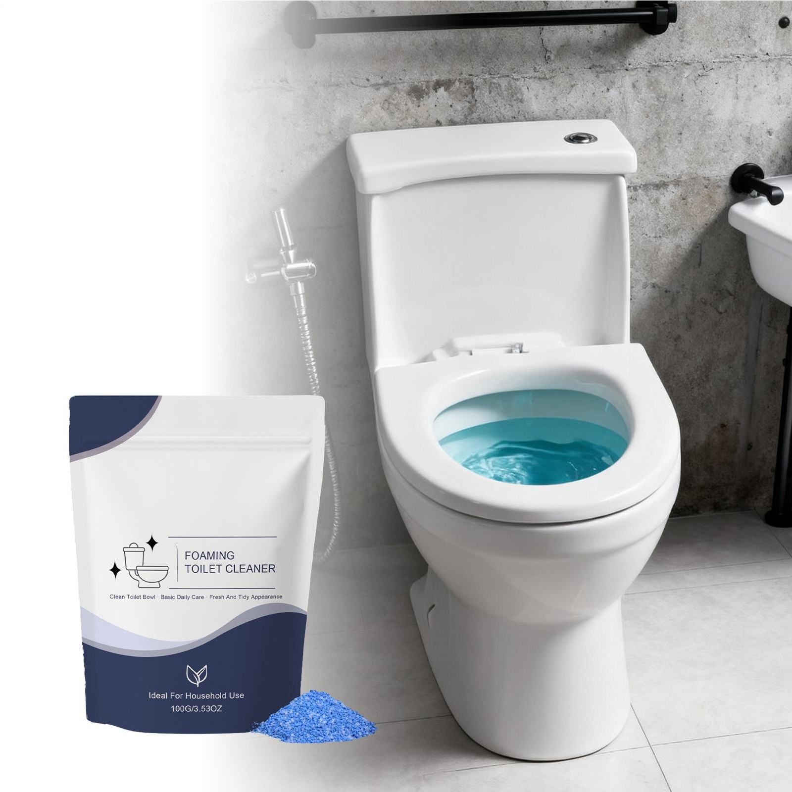 Foaming Cleaning Powder Fresh Scent quick Dissolving Daily Care 100g