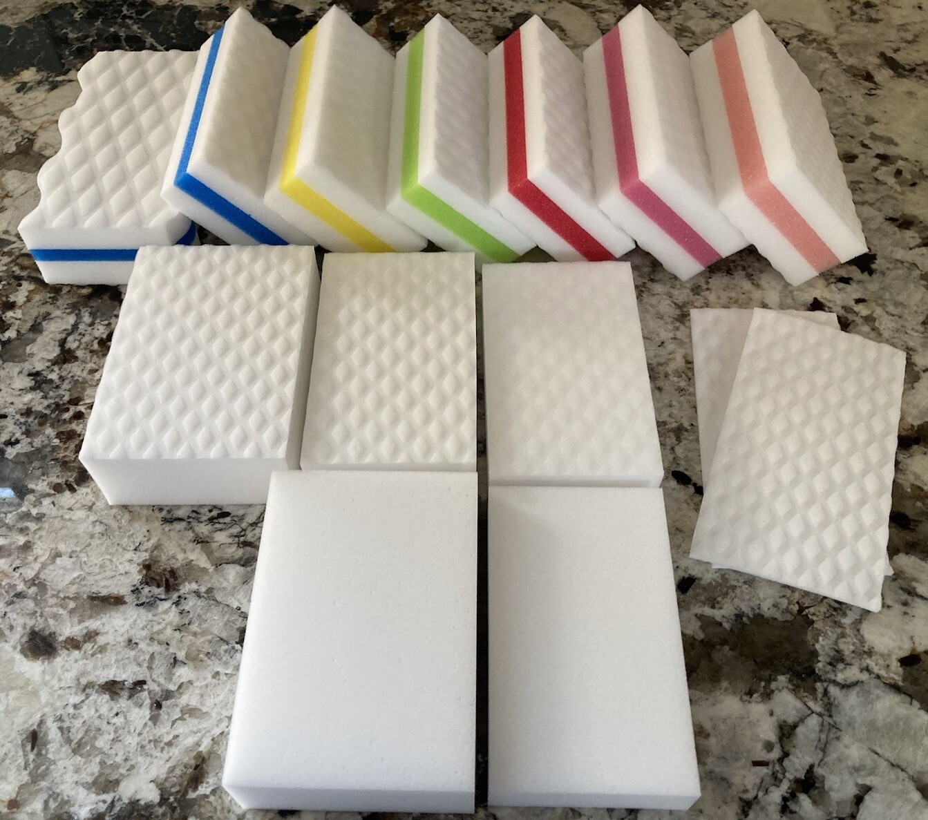 14 Piece Magic Melamine Sponge Eraser Variety Sample Pack -Original & Heavy Duty