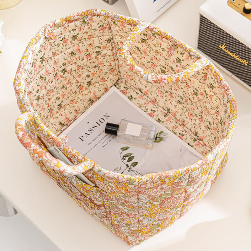 Fabric Storage Basket Rural Style Portable Clothes Miscellaneous Storage Basket
