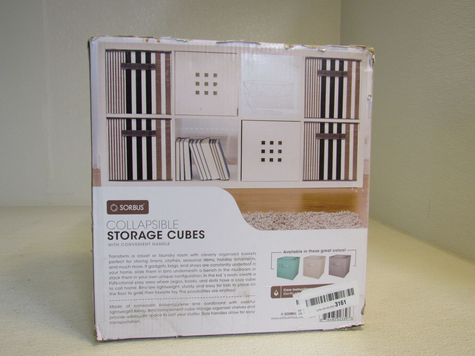 Sorbus Collapsible Storage Cubes Lot of 6 Multicolored 11-in x 10.5-in x 10.5-in