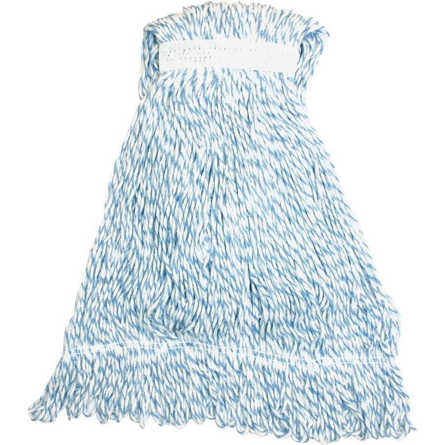 Genuine Joe Genuine Joe Blue Stripes Hygrade Rayon Mophead GJOMBW1BCT