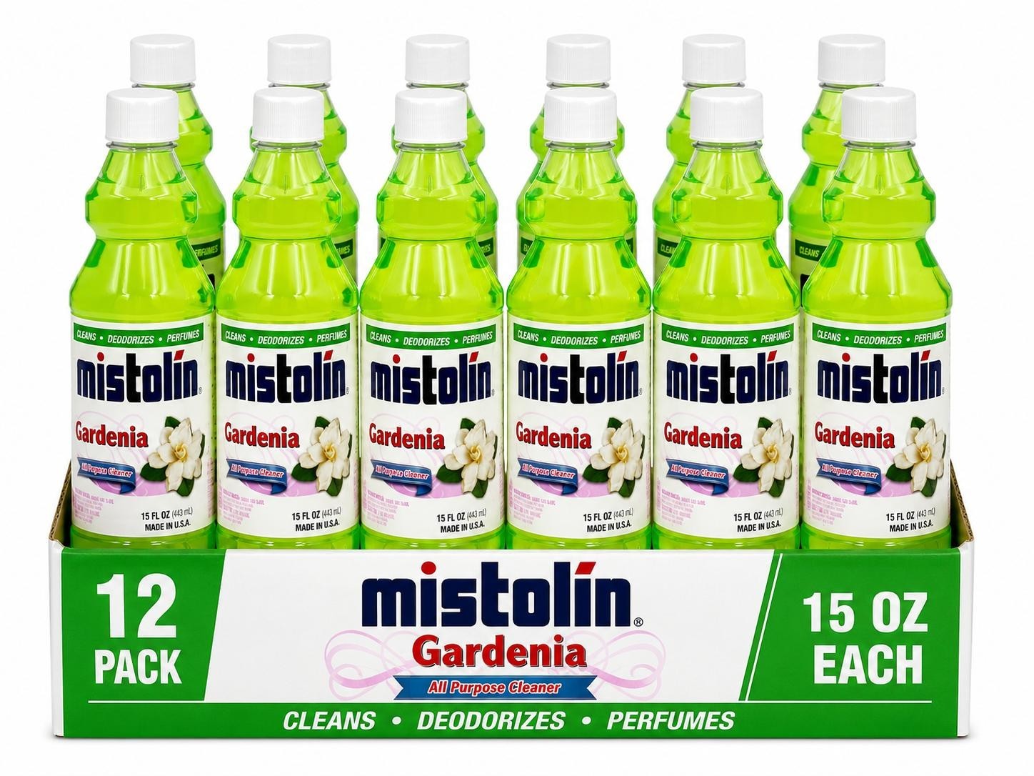 Pack of 12 Mistolin Gardenia All Purpose Cleaner Spray 15 fl oz Floral