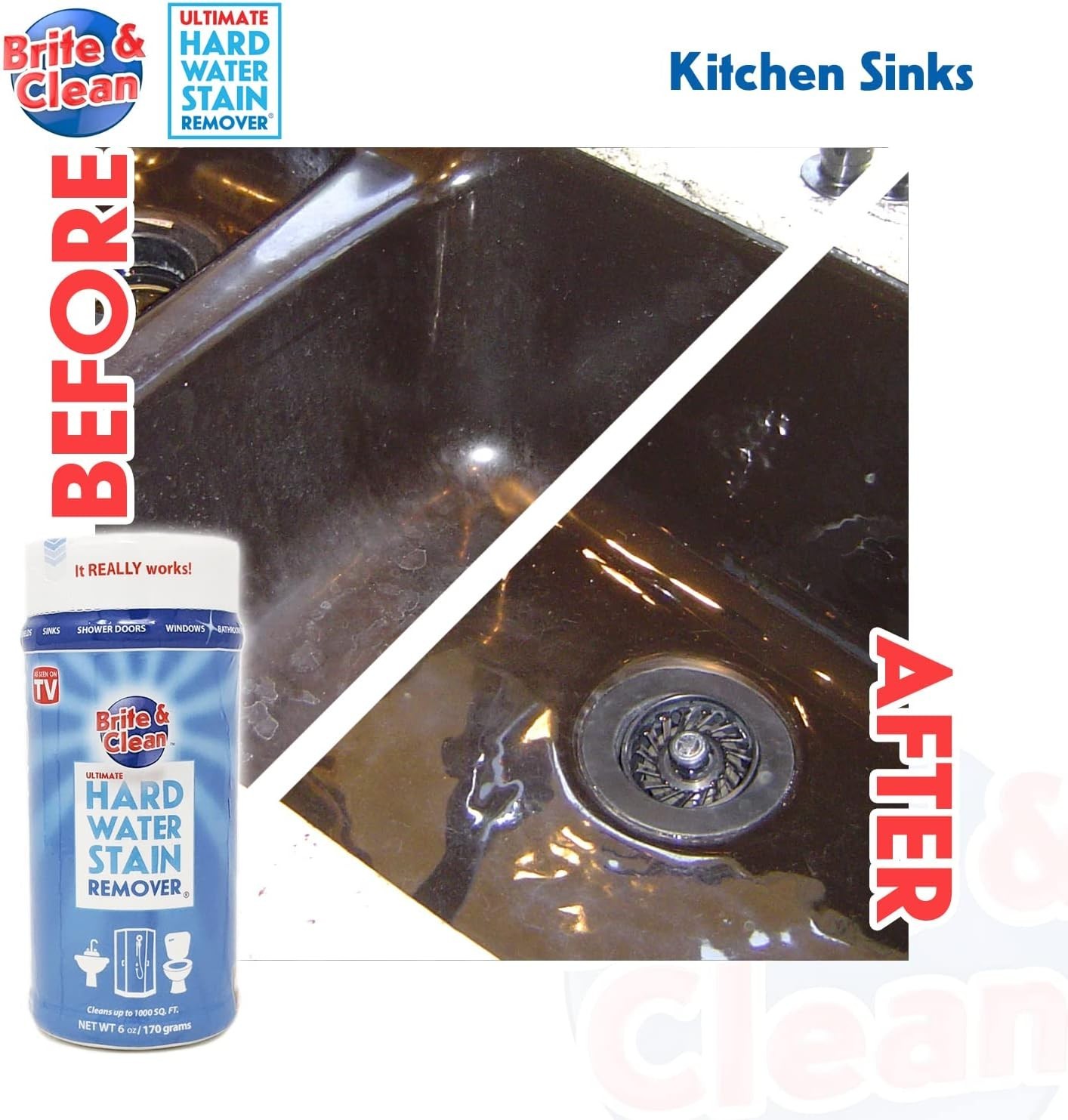 Bright & Clean Ultimate Hard Water Stain Remover for Glass, Shower Doors & Wi…