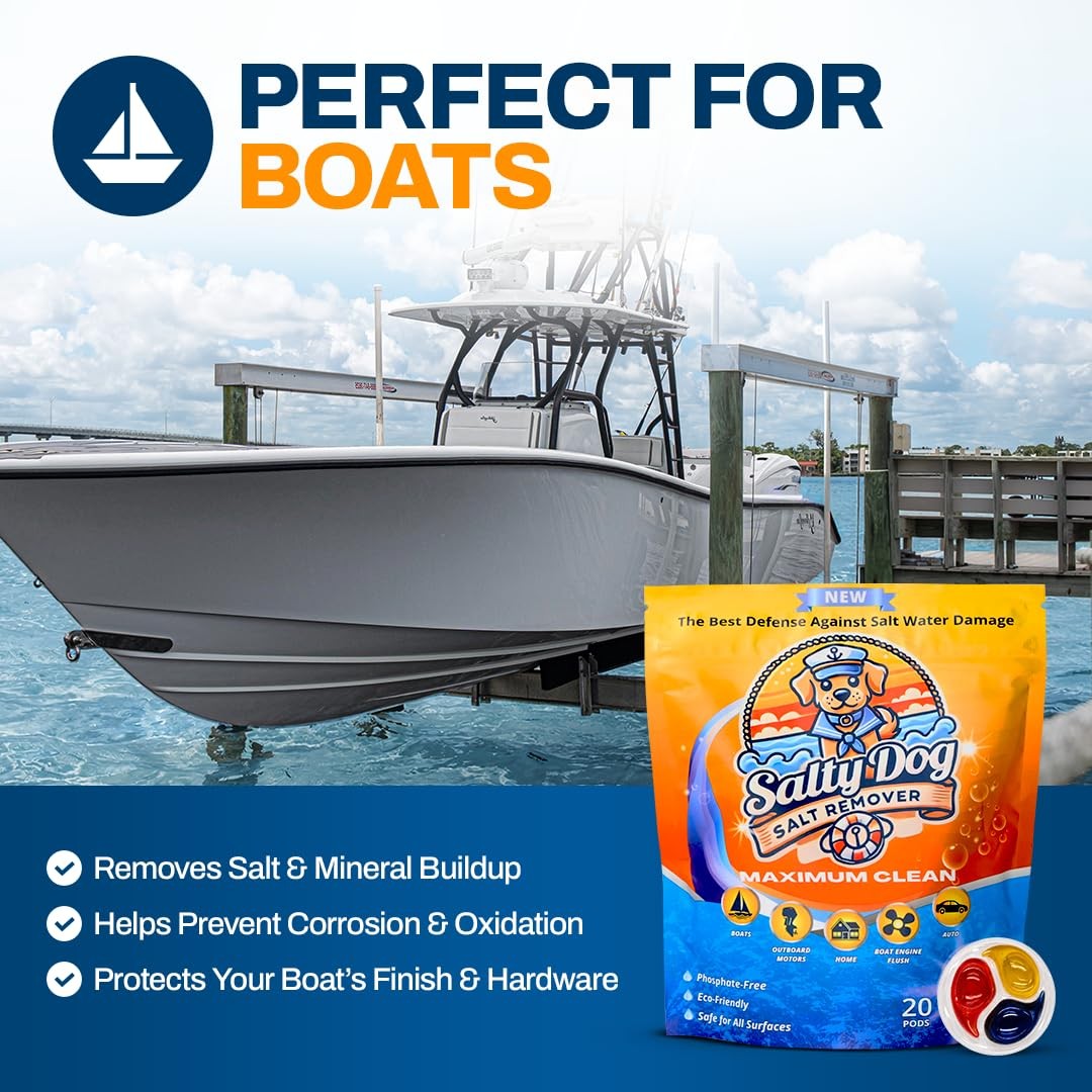 D Vein Salty Dog Salt Cleaner Pods All-Purpose Salt Remover & Wash Solution