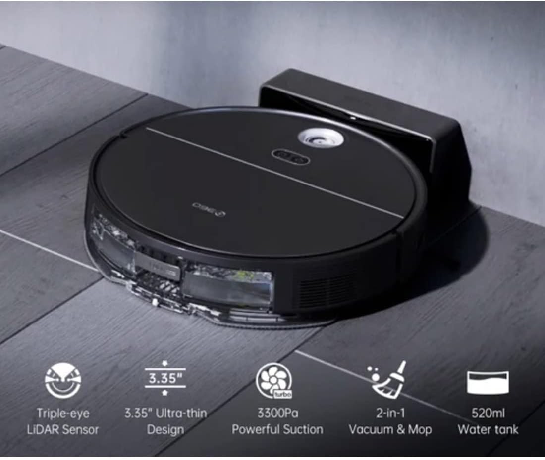 360 S10 Robot Vacuum & Mop, 3300Pa, 180-min Battery, App Control – Free Shipping