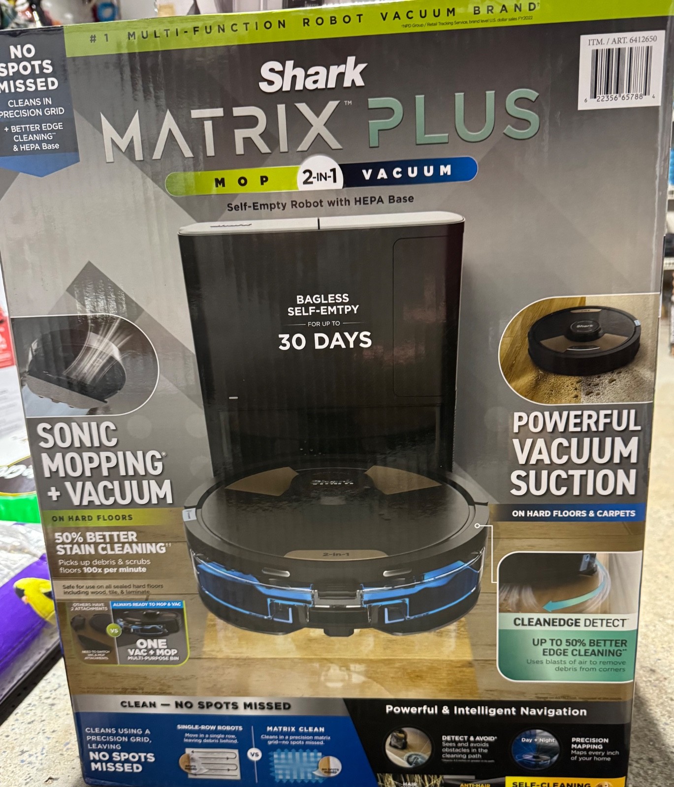 Brand New Shark Matrix Plus Robot Vacuum and Mop with Self-Empty Base UR2650WS