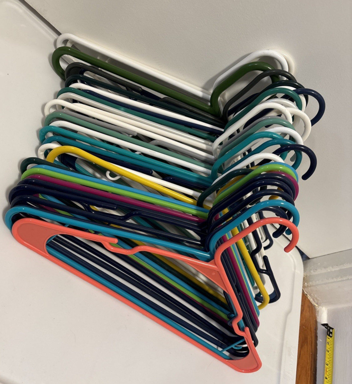 Lot Of 30 – Assorted Colors Adult-Size Plastic Tubular Hangers