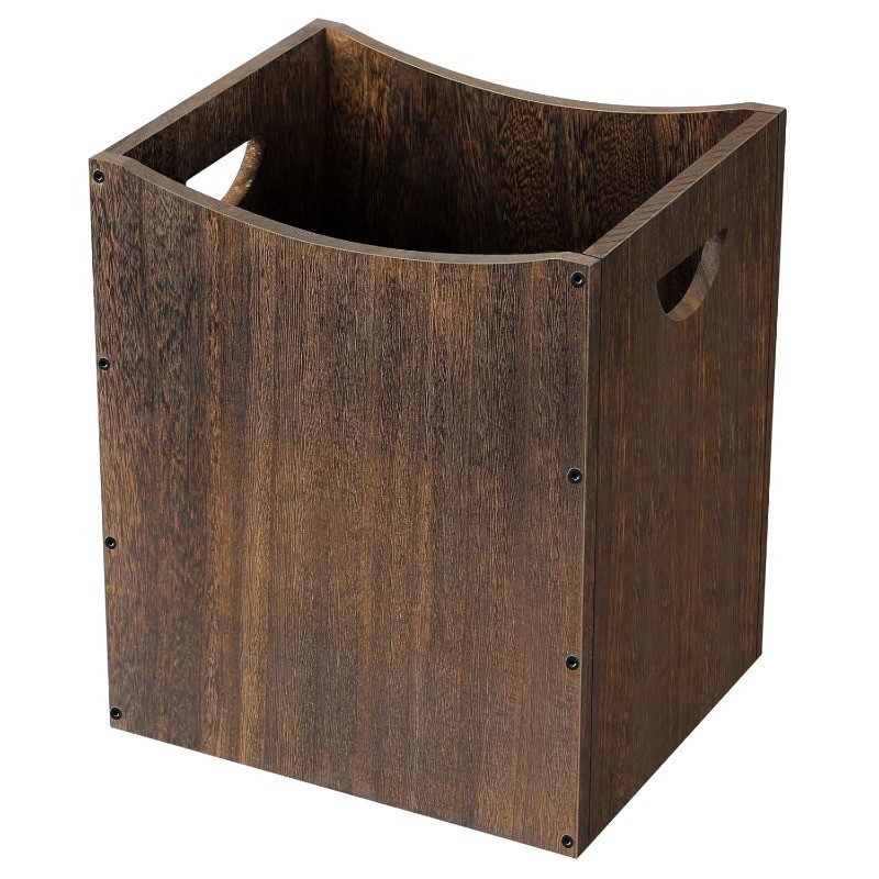 5.3 Gallon Wood Trash Can with Handle Small Trash Can for Bedroom Office Kitchen