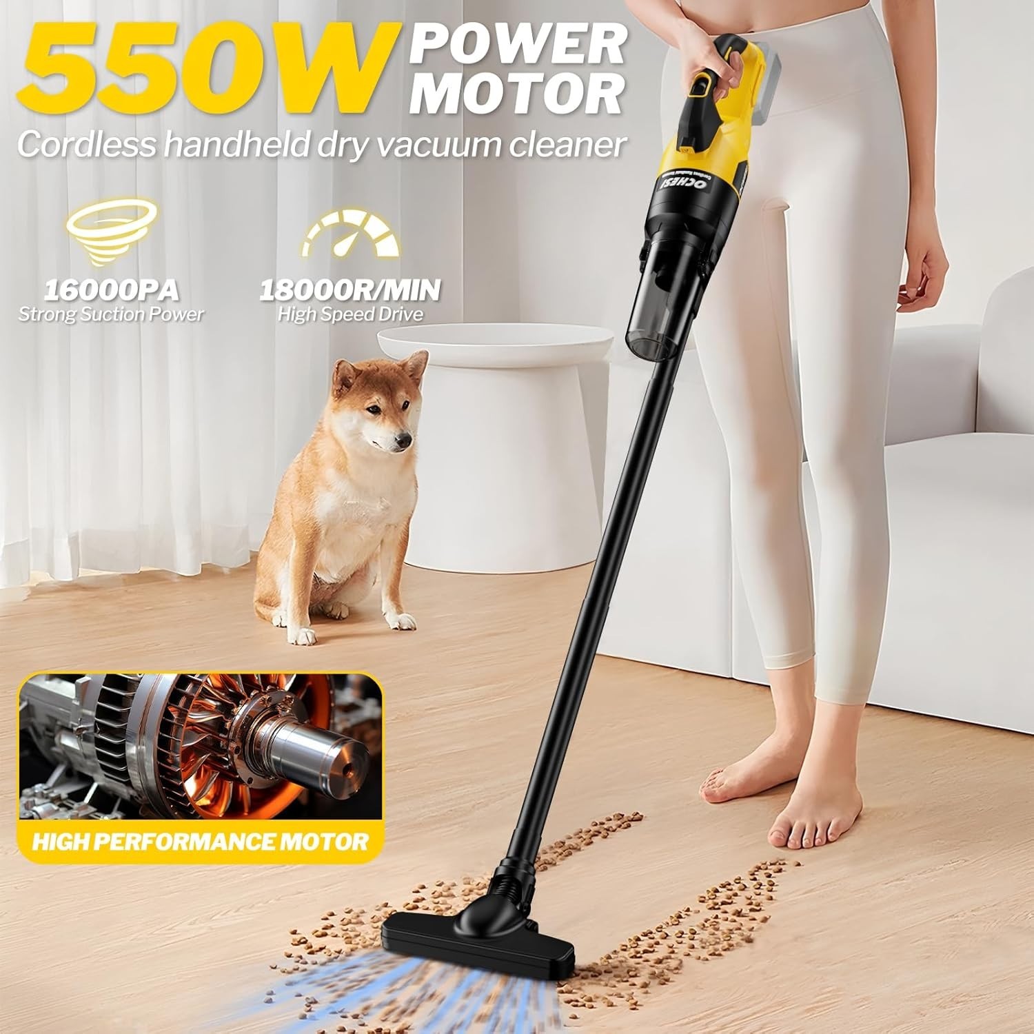 Cordless Vacuum Cleaner for Dewalt 20V Battery, 6 in 1 Handheld Electric Vacuum
