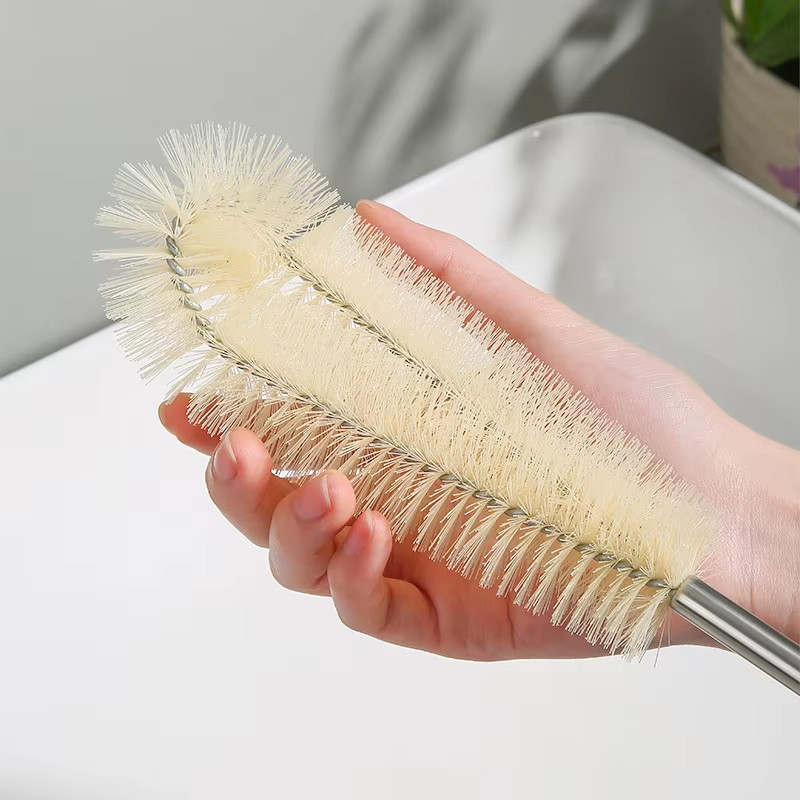 Cup Brush Cleaning Long Handle Wooden Handle Nylon Bristles Small Brush Cup Clea