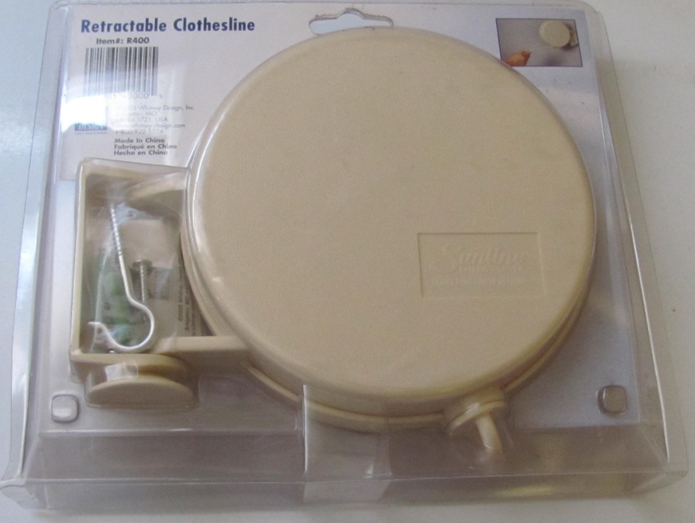 New Sunline 40′ Retractable Clothesline Reel Model R400 Indoor Outdoor Sealed.