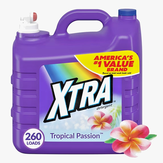 Xtra Tropical Passion, 260 Loads Liquid Laundry Detergent, 312 fl oz