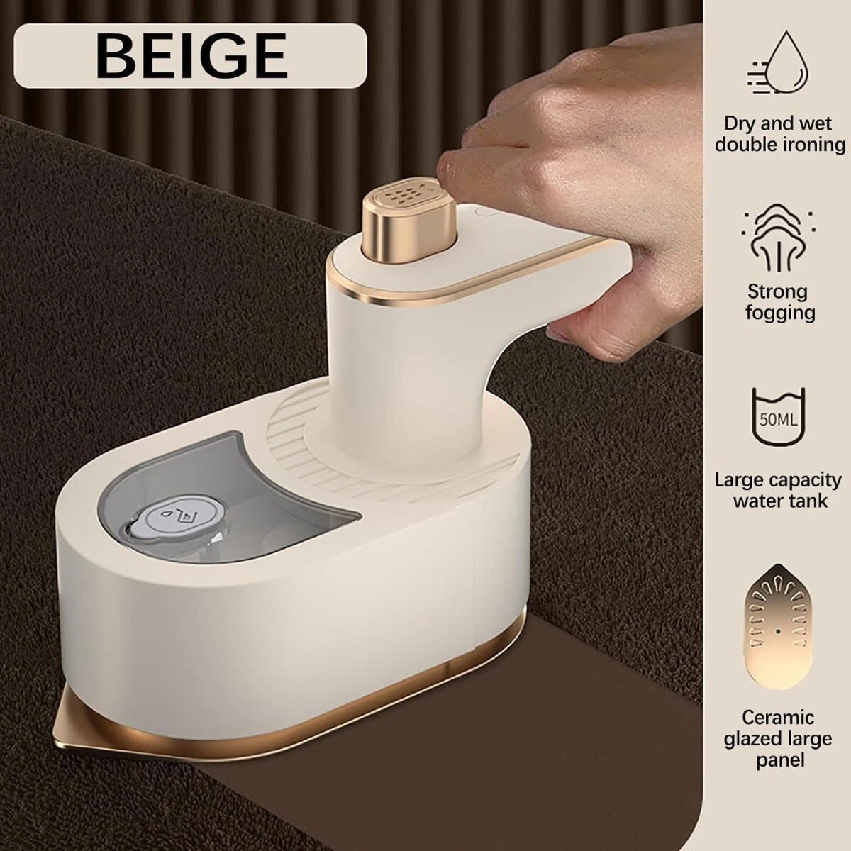 Mini Portable Micro Steam Iron Handheld Steamer Iron Clothes Garment Home Travel