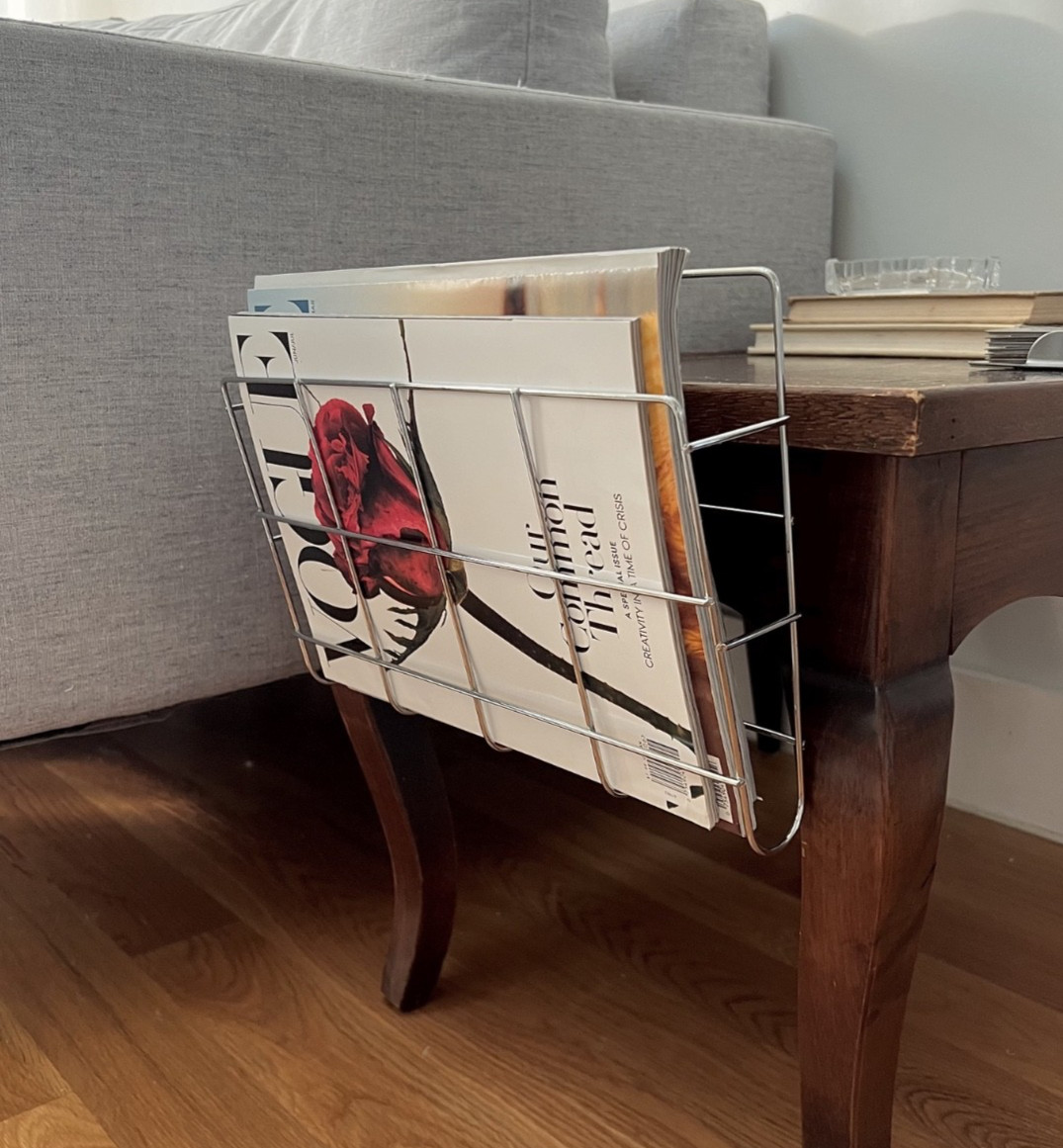 Chrome Wire Magazine Rack