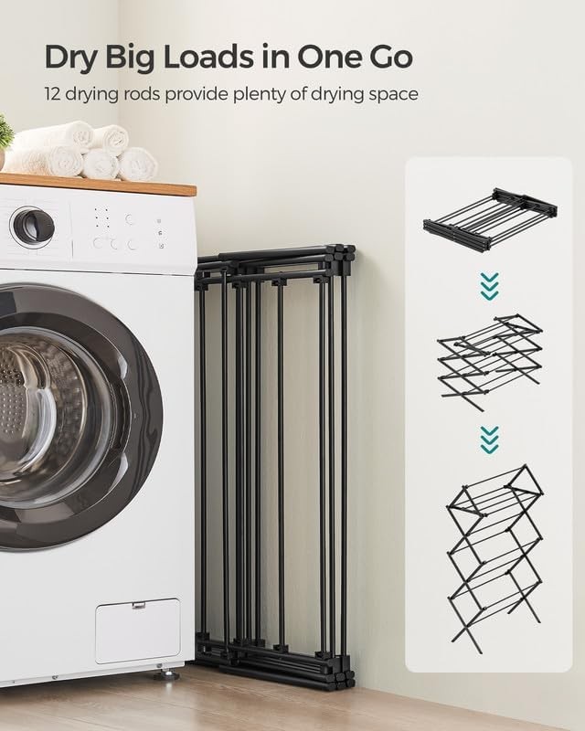 Foldable Clothes Drying Rack, Clothes Drying Rack, Steel Frame