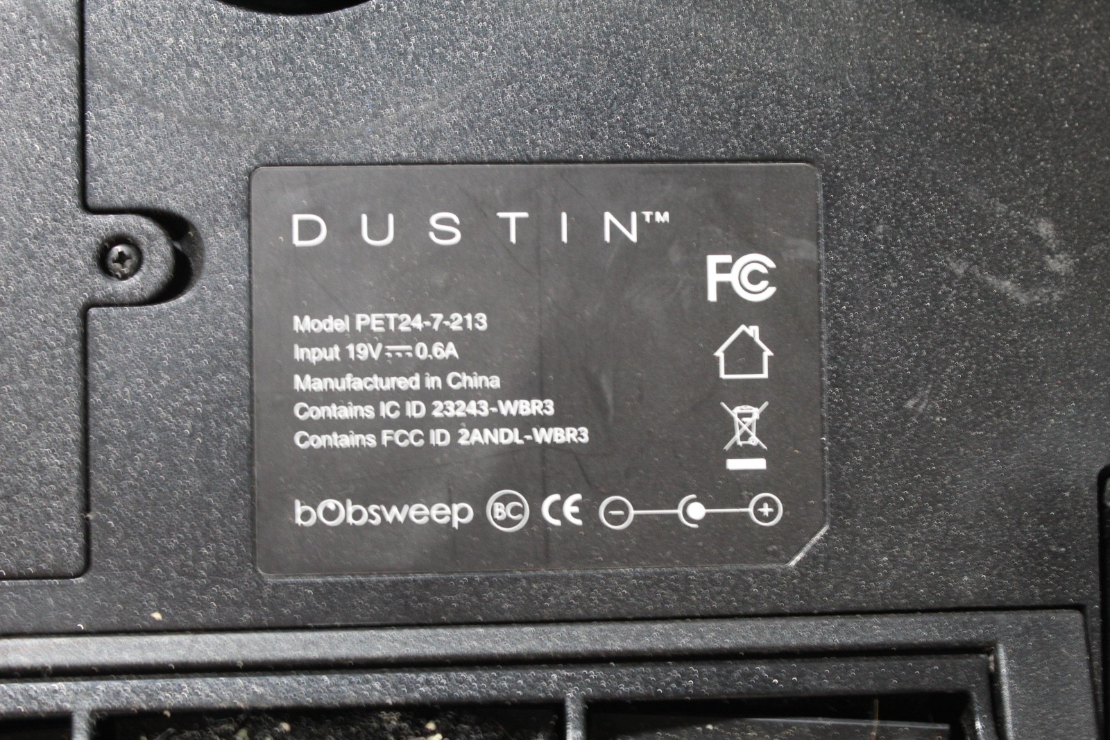 BObsweep Dustin Wi-Fi Connected Self-Emptying Robot Vacuum