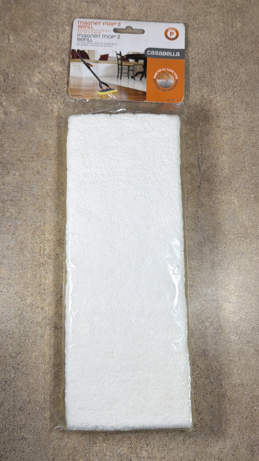 NEW Casabella Magnet Mop 2 Microfiber Refill #80510 Discontinued