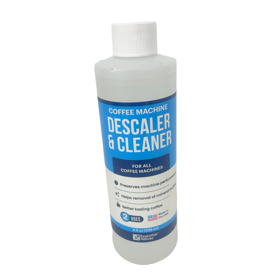 Essential Values Coffee Machine Descaler & Cleaner 8 Fl Oz Made In USA 2 Uses