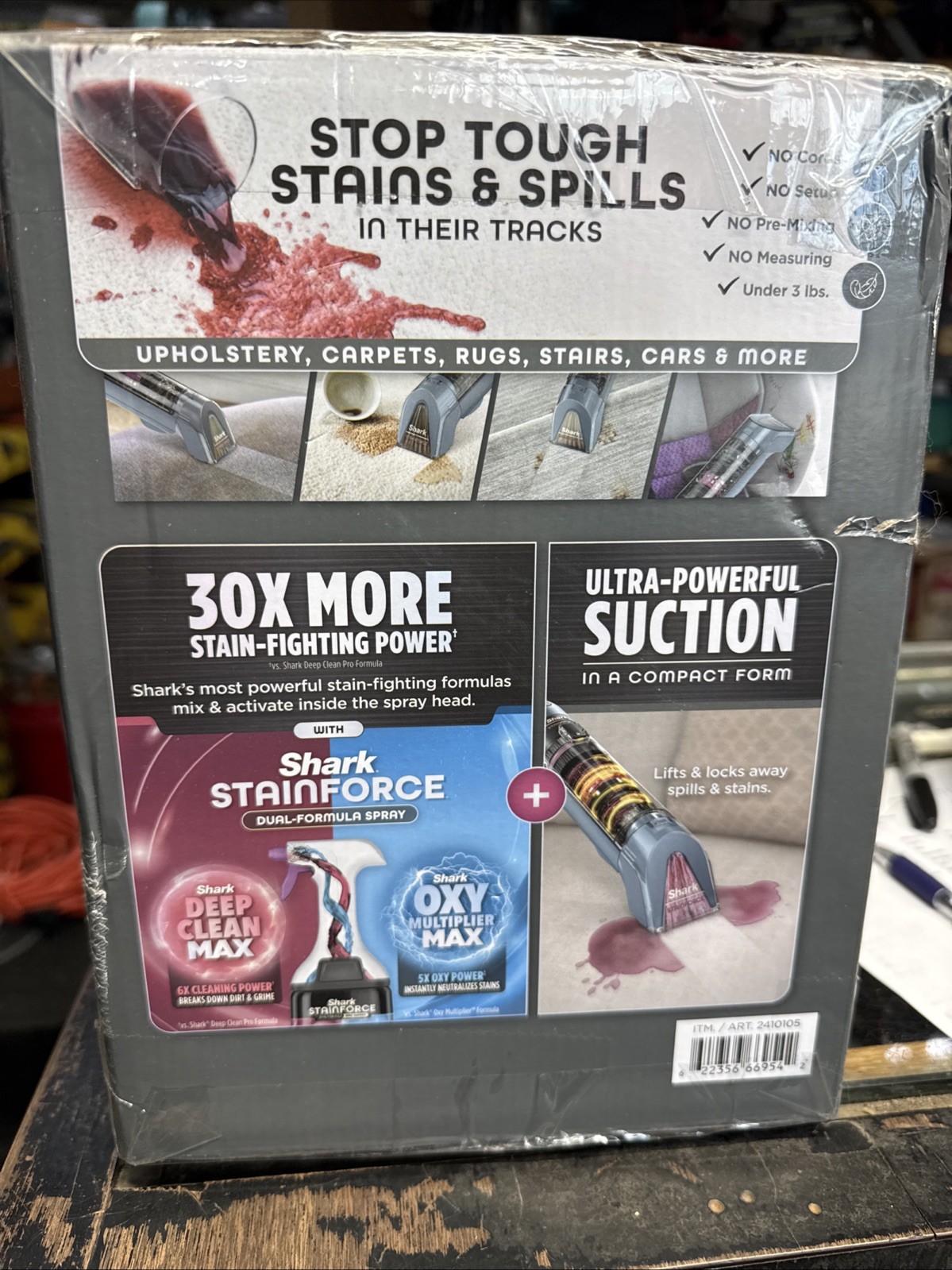 Shark StainForce Cordless Portable Spot, Stain and Odor Removal System Free Ship